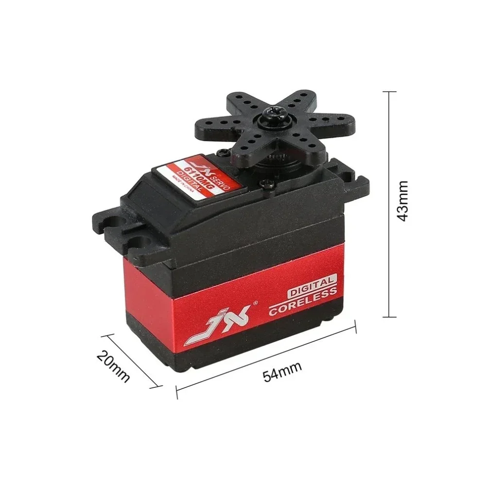 Jx servo PDI-6110MG 10kg digital metal engrenagem coreless padrão servo para rc 1/8,1/10 rc carro barco robô avião peças
