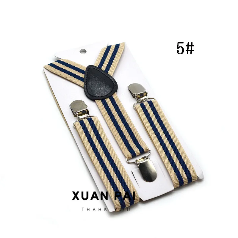 Tirantes de rayas elásticas Vintage para niños, modelo clásico, Tirantes Retro ajustables en forma de Y, Tirantes para niños