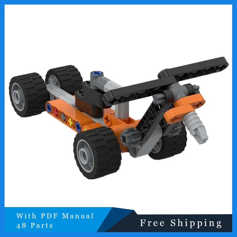 

48 PCS Creative Building Block Mini Four-Wheel Construction Vehicle Modular Model Children Education Assembly Toy Birthday Gifts