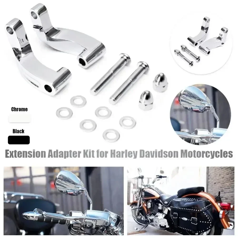 

Mirror Relocation Extension Adapter Kit For Harley Davidson Heritage FLSTC FXCWC Super Glide FXDC Wide