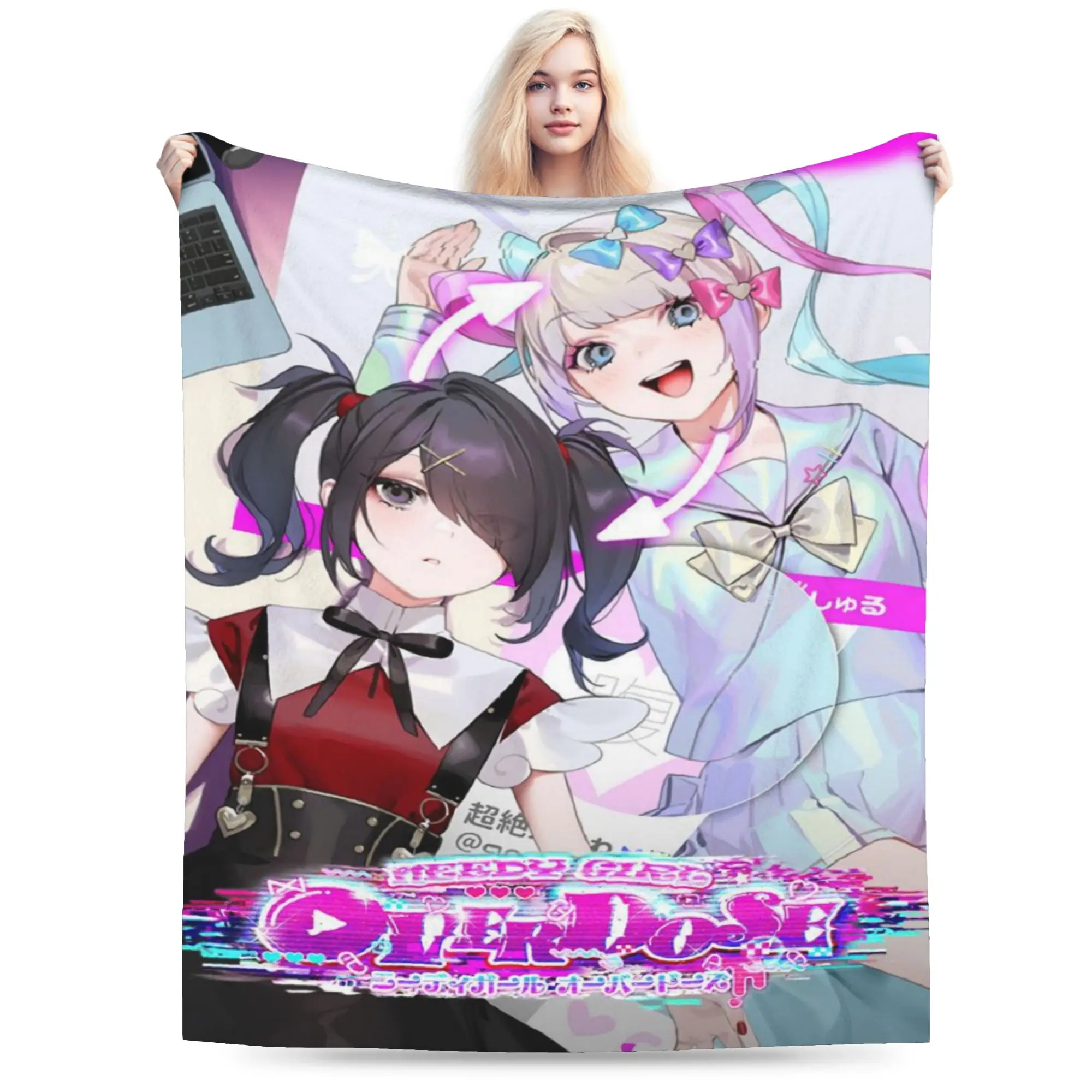 Comfortable Needy Girl Streamer Overload Blanket Merch Home Decorative  Throw Blankets Ultra-Soft Velvet for Travel