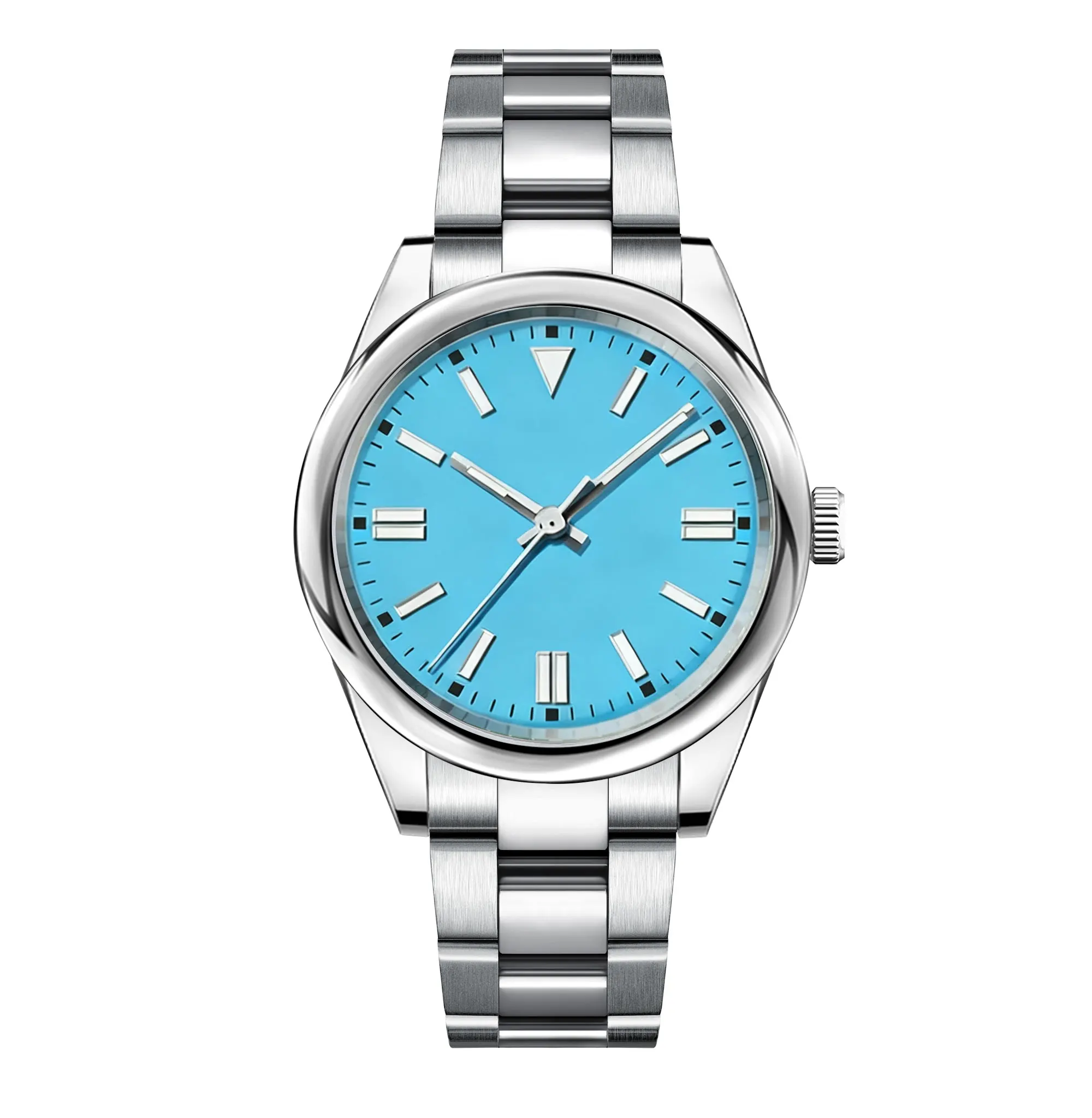 LOGO personalizzato Lusso NH35 Orologio automatico da uomo 36mm / 40mm Quadrante sterile Vetro zaffiro Orologi meccanici da uomo Reloj Hombre