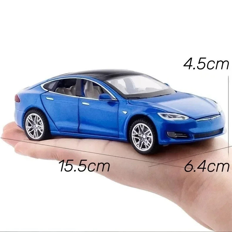 1/32 Tesla Model S 100D SUV Toy Car Model Diecast Alloy Metal Miniature Sound & Light Pull Back 1:32 Collection Gift For Boy Kid