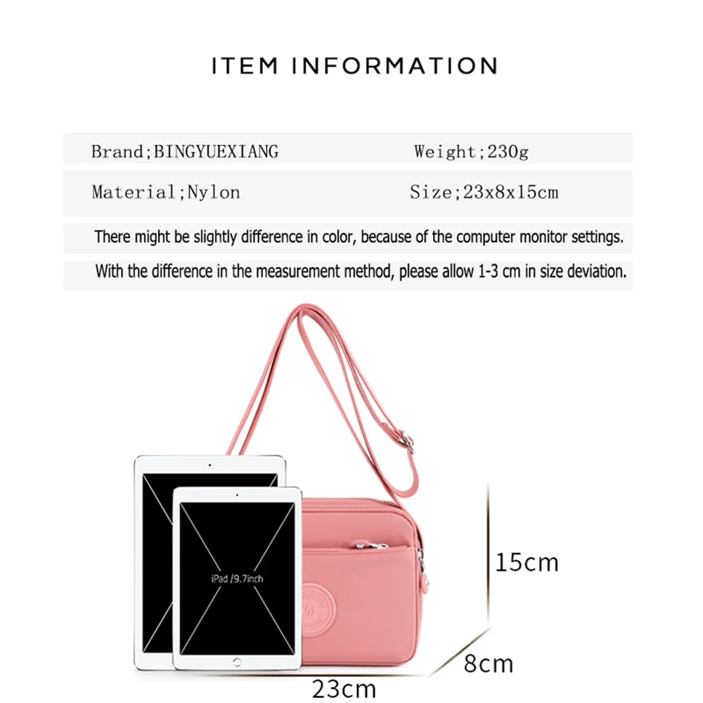 2023 Small Ladies Shoulder Bag Fashion High Quality Nylon Women\'s Bag Spring New Solid Color Women Crossbody Bags Bolsa Feminina