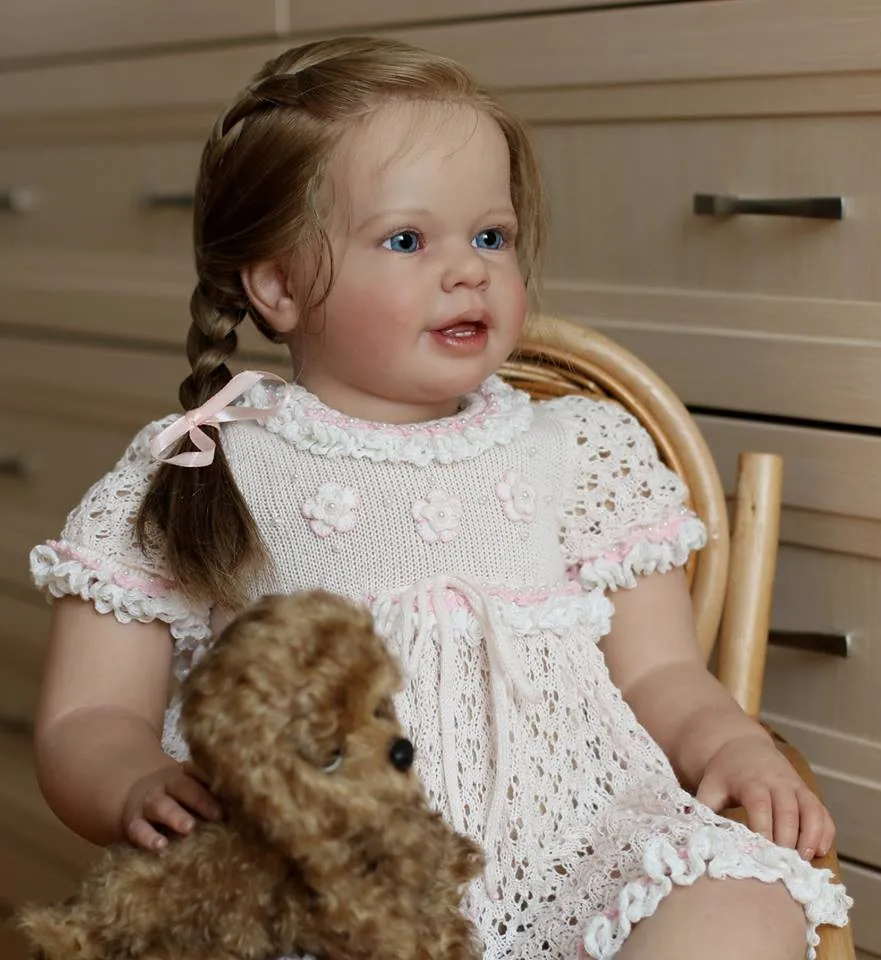 

Эксклюзивная кукла DLS: 28-дюймовая очаровательная девочка Кейти Мэри, полностью раскрашенная вручную