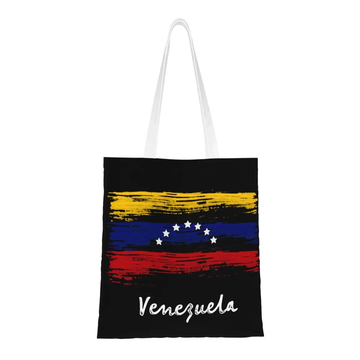 

Venezuela 7 Star Flag Venezuela Shopper Bag Work Handbags Student Print Shoulder Bag Aesthetic Polyester Tote Bag