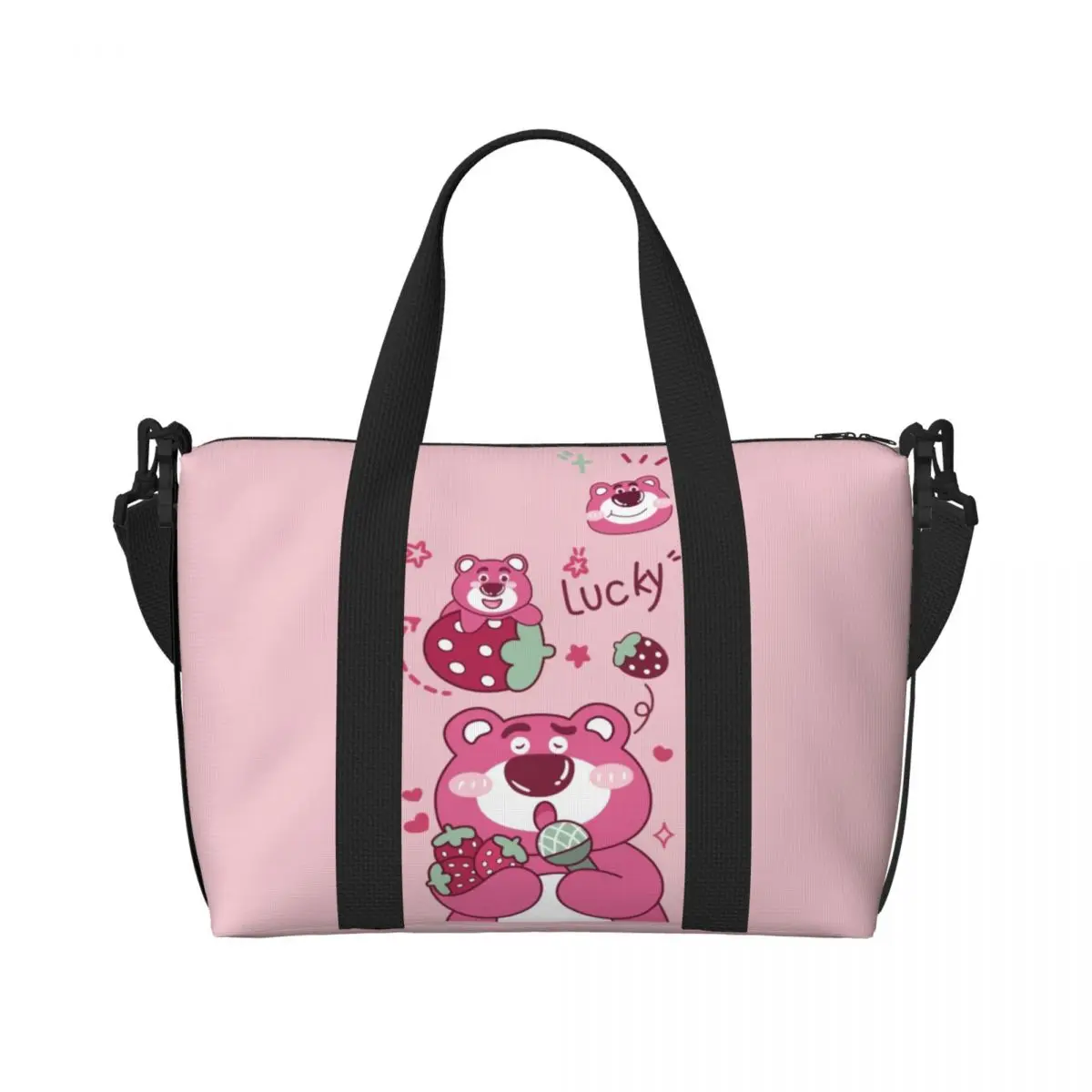 Custom Lucky Lotso Huggin Bear Tote Bag for Women Large Capacity Beach Gym Travel Bags