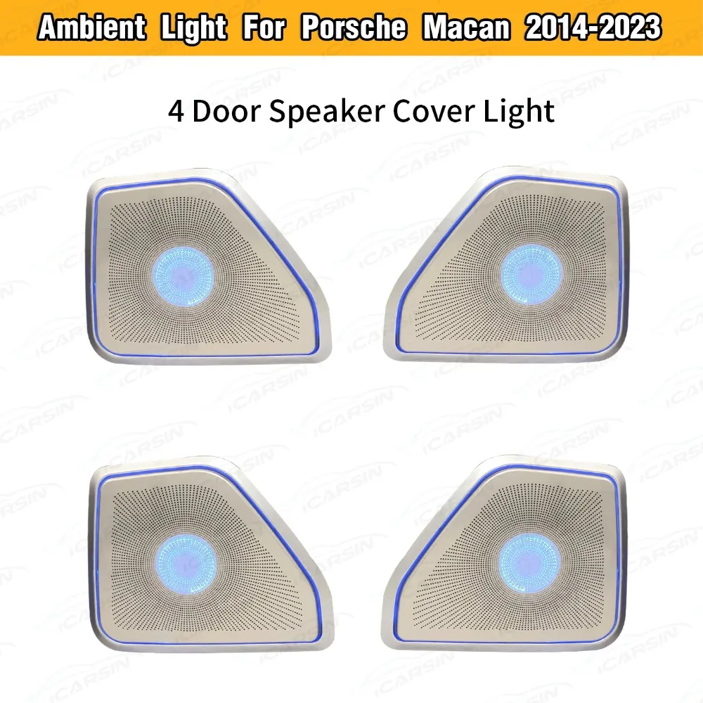 64 Colors Dynamic Ambient Lighting for Porsche Macan 2014 - 2024 Interior LED Atmosphere Light Decoration Accessories
