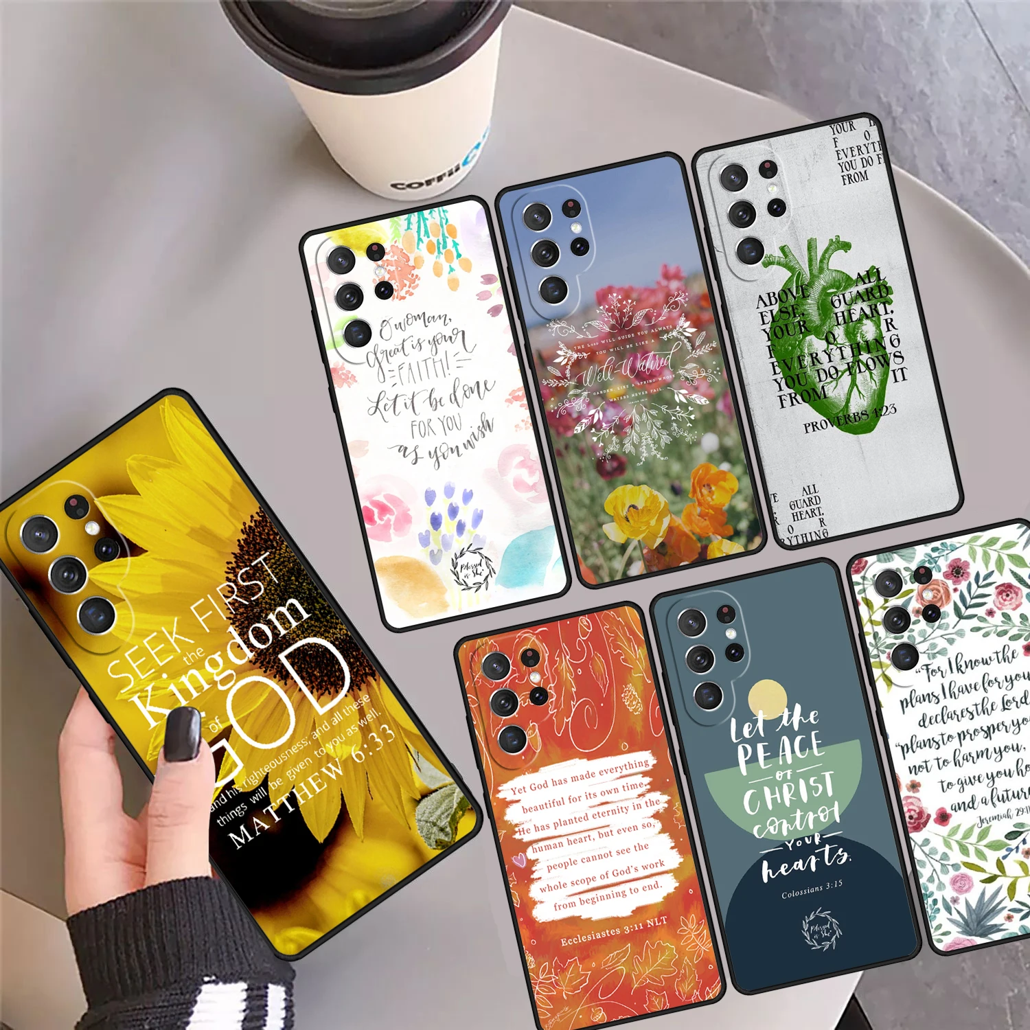 

Bible Verse Phone Case Cover Coque For Samsung Galaxy S24 S25 Ultra S23 S22 Plus S21 FE S20 Note 10 20 Pro Ultra
