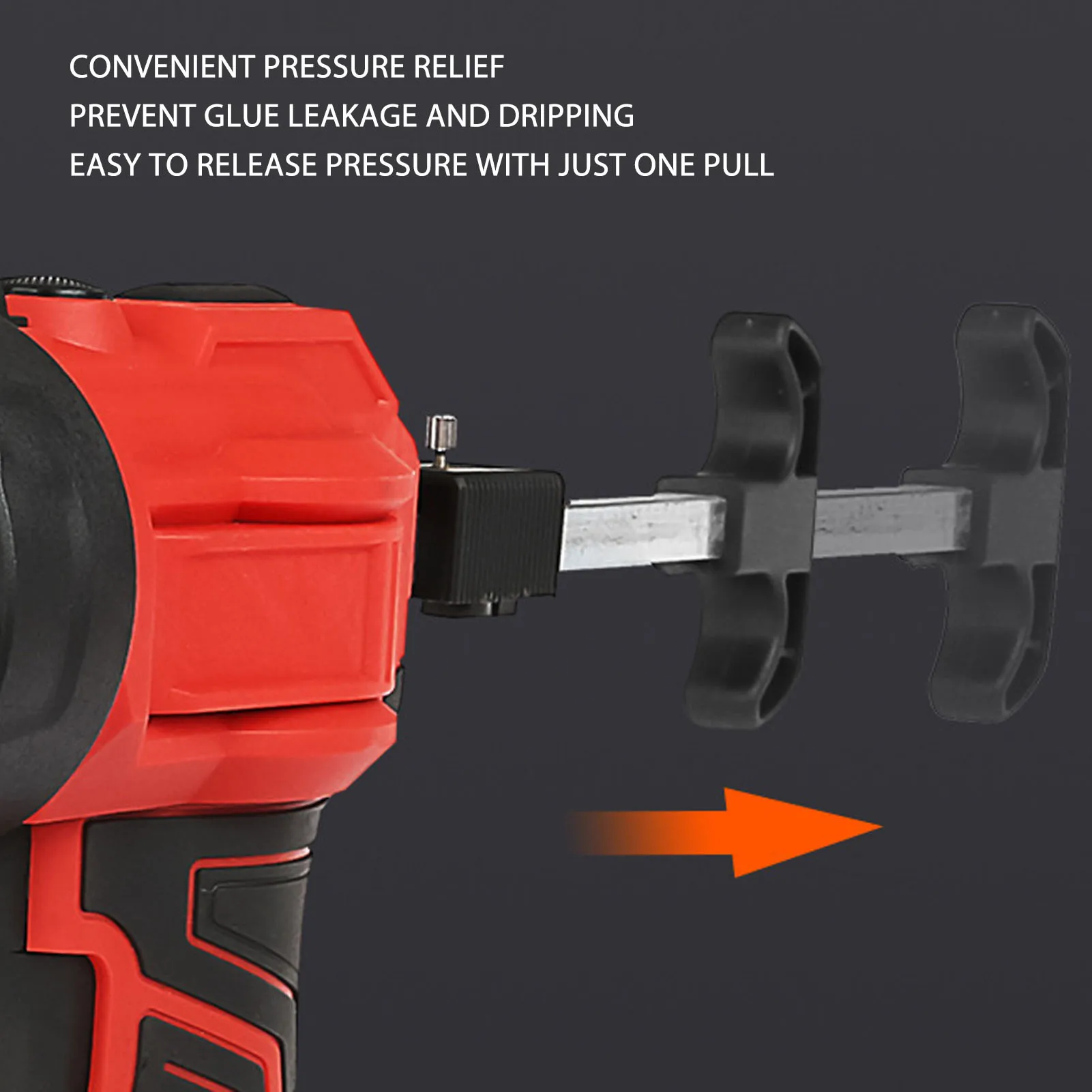 Pistol Caulk tanpa kabel multifungsi mudah digunakan pistol Caulking elektrik efisiensi tinggi tampilan lampu LED untuk perbaikan lantai