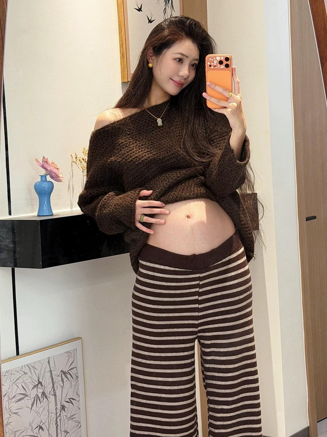 conjunto-de-maternidad-otono-invierno-2026-nuevo-estilo-coreano-sueter-holgado-a-rayas-y-pantalones-casuales-de-dos-piezas