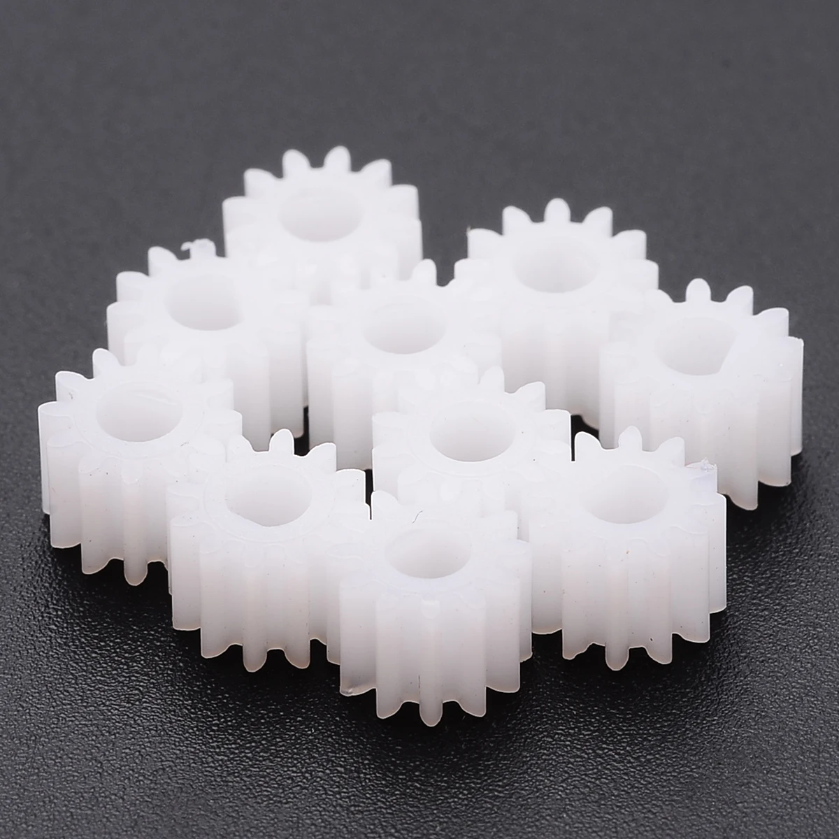 10Pcs Nieuwe 1012DF 12 Tanden Plastic Versnelling D Vorm Gat 3Mm 12 T M0.5 Gear Voor N20 D-As Motor Diy