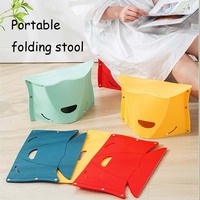 Folding Stool Plastic Travel Outdoor Fishing Tourism Train Ultra Light Chairs Household Paper Low Desk Can Be Used As A Handbag