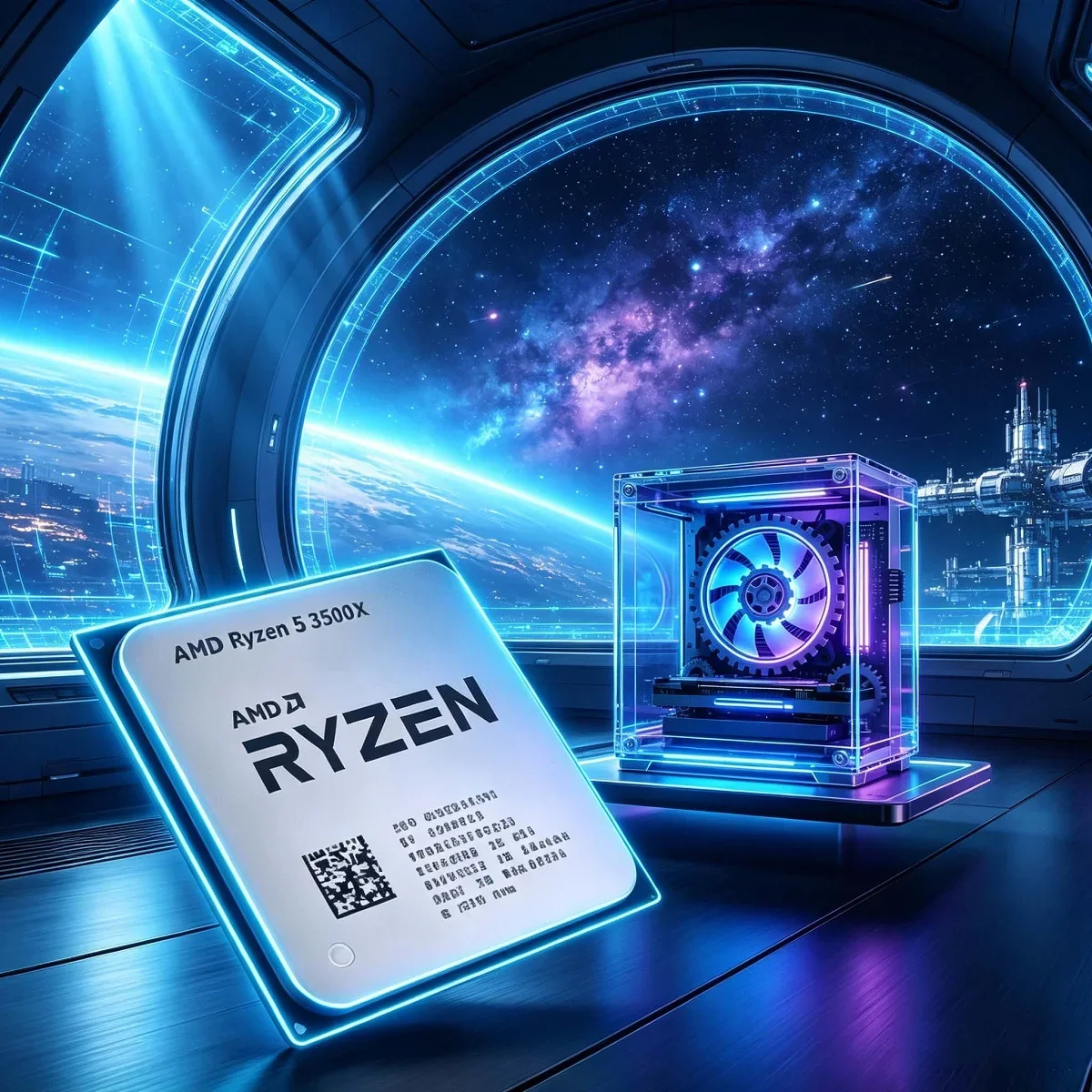 Processeur de bureau AMD Ryzen 5 3500X R5 3500X, socket AM4, 7 nm, 3,6 GHz, six cœurs, six threads, L3=32 Mo, 65 W