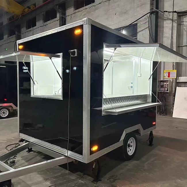 Compact Waffle and Fried Ice Cream Cart with Vintage Wheels, Perfect for Tourist Areas and Markets