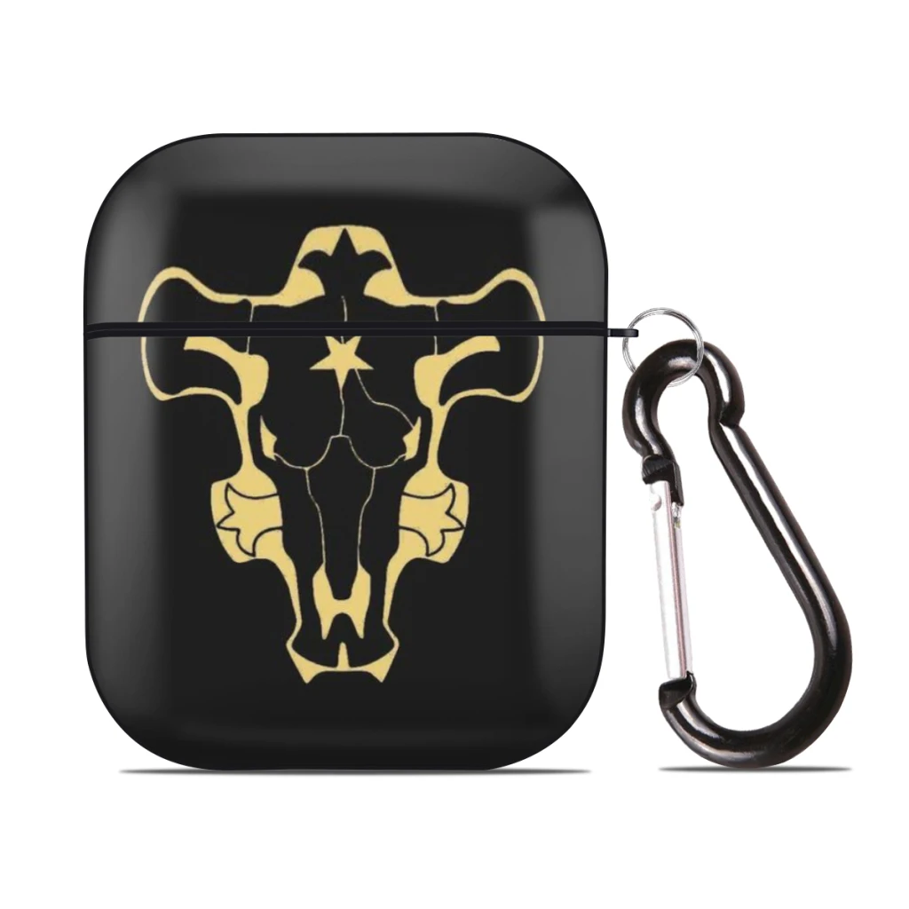 

AirPods Case Cover,Hard PC Protective Cover with Buckle, Compatible with AirPods 2nd 1st Generation Charging Case, Black Clover