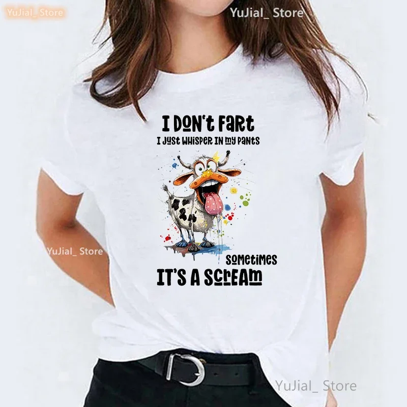 I Just Whisper In My Pants Sometime It'S A Scream Graphic Print T Shirt Girls Funny White Tshirt Women Summer Fashion T-Shirt