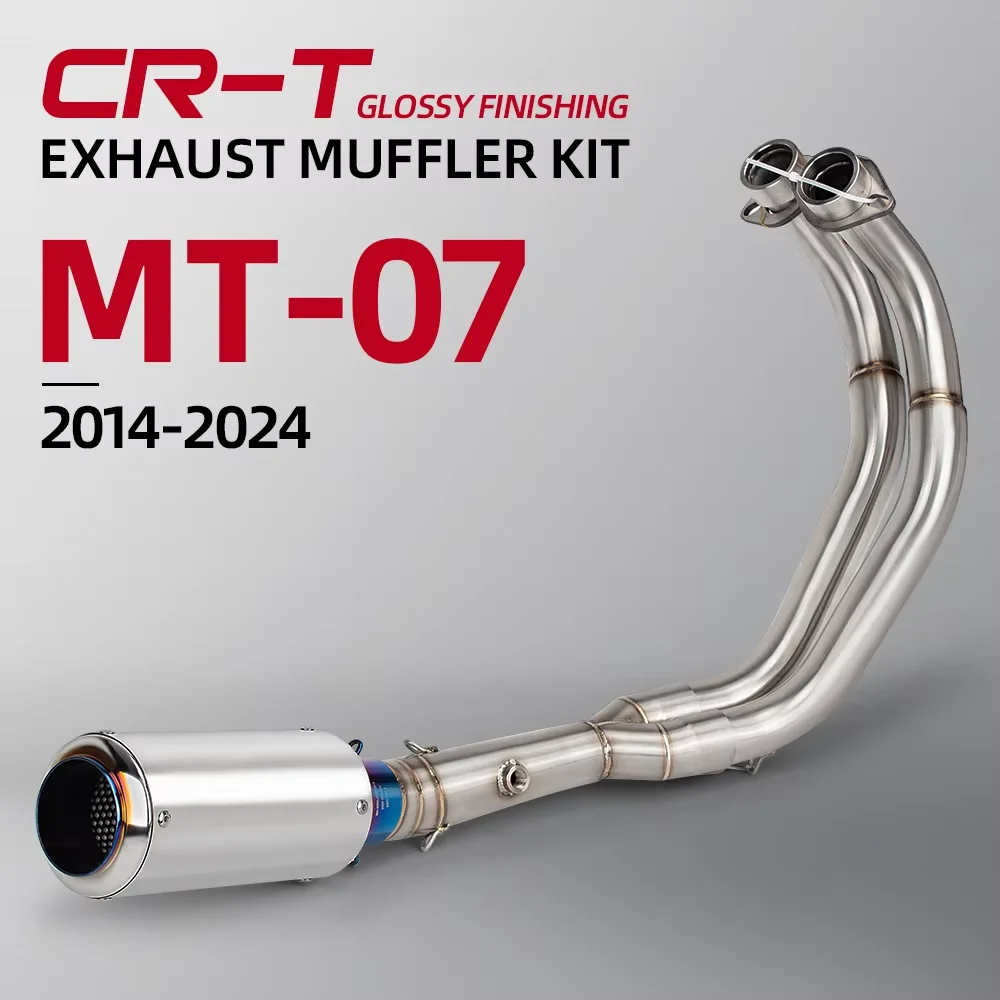 

Для YAMAHA MT07 xsr700 fz07 2014-2024 выхлопная полная система без шнуровки передняя труба мотоцикла Escape Moto глушитель трубка