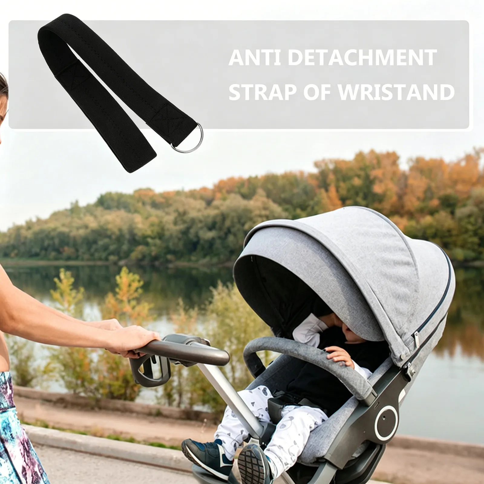 Heavy-Duty Neoprene Safety Wrist Strap for Baby Strollers Pushchairs Shopping Carts Slip-Proof Secure Grip Parenting Must-Have