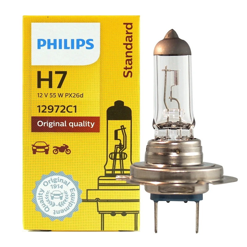 Philips-lámpara halógena para faro delantero de coche, dispositivo Original de 12V, 55W, PX26d, ECE, 12972C1, 1x