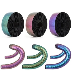 Road Bike Chameleon Color Bar Tape EVA/PU Bicycle Handlebar Tape Breathable Sweat Anti-Skid Shock Absorber Wrap Tape 2150mm