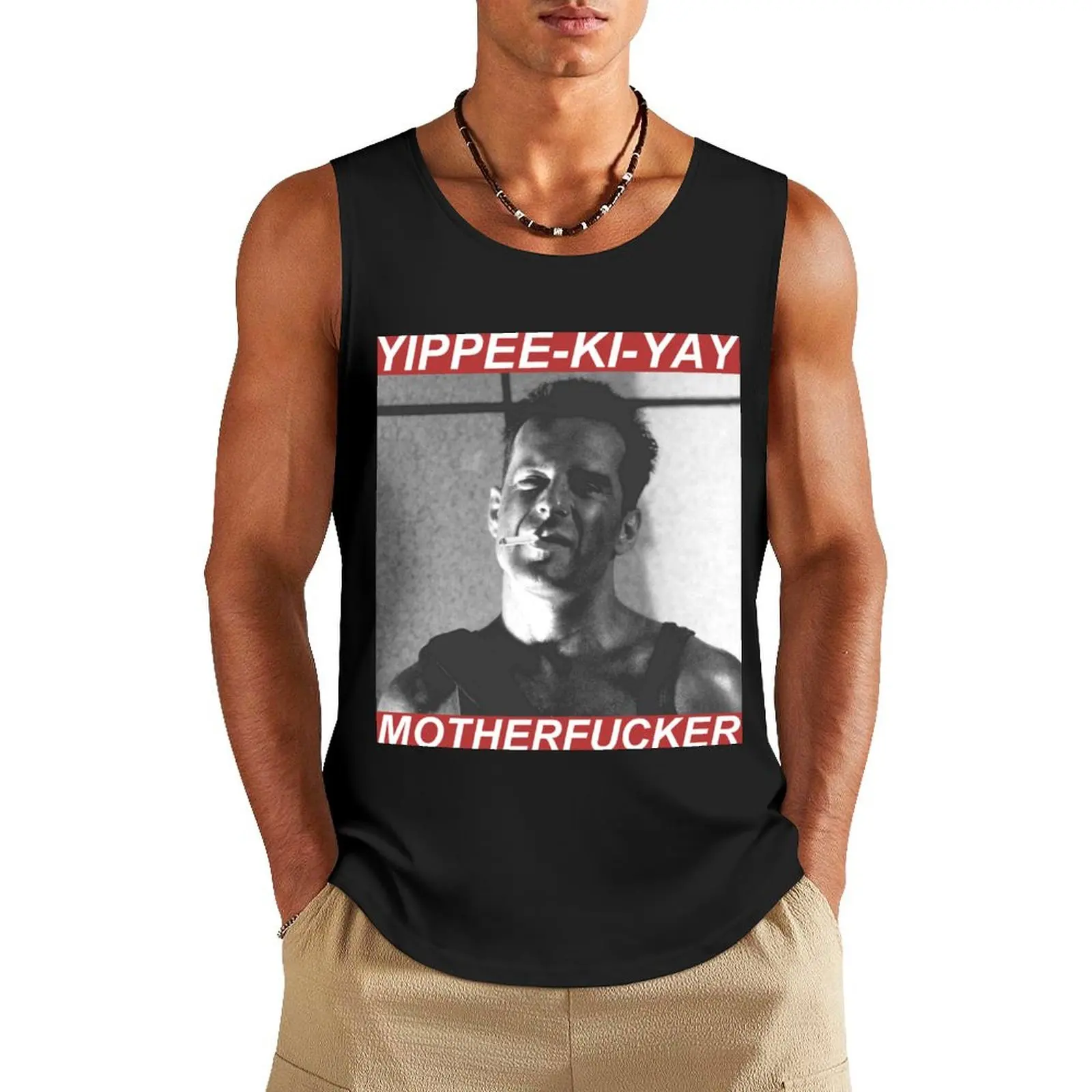 YIPPEE KI YAY Tank Top best selling products bodybuilding t-shirt gym t-shirts man Sleeveless men