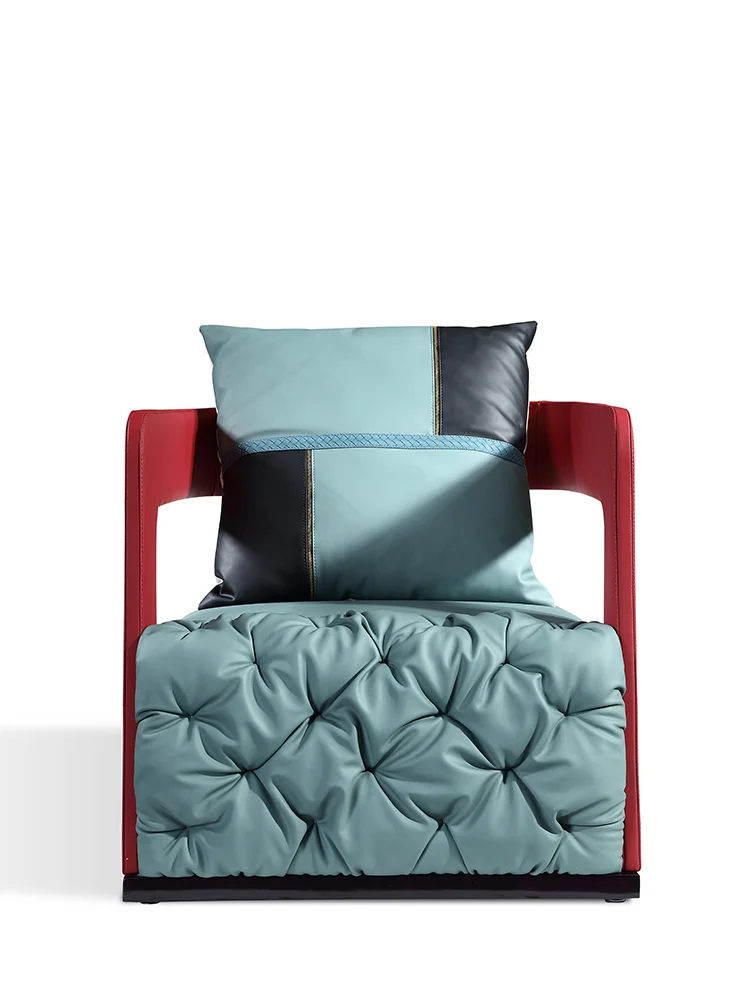 

Modern Italian light luxury leather leisure chair art sofa chair original design