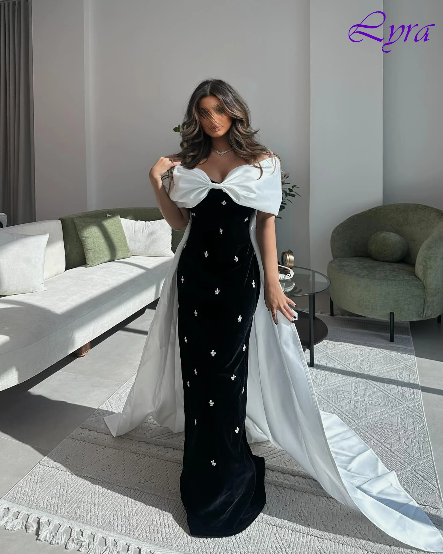 Maßgeschneidertes, gerades, elegantes, formelles Abendkleid mit U-Boot-Ausschnitt und modisches Temperament-Partykleid. Hochwertiges, zartes Ballkleid