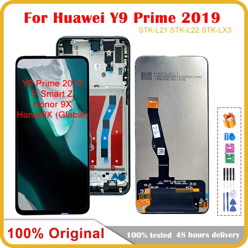 

6.59" Original For Huawei Y9 Prime 2019 LCD STK-LX3 L21 Display Touch Screen Digitizer Assembly For Huawei P Smart Z LCD