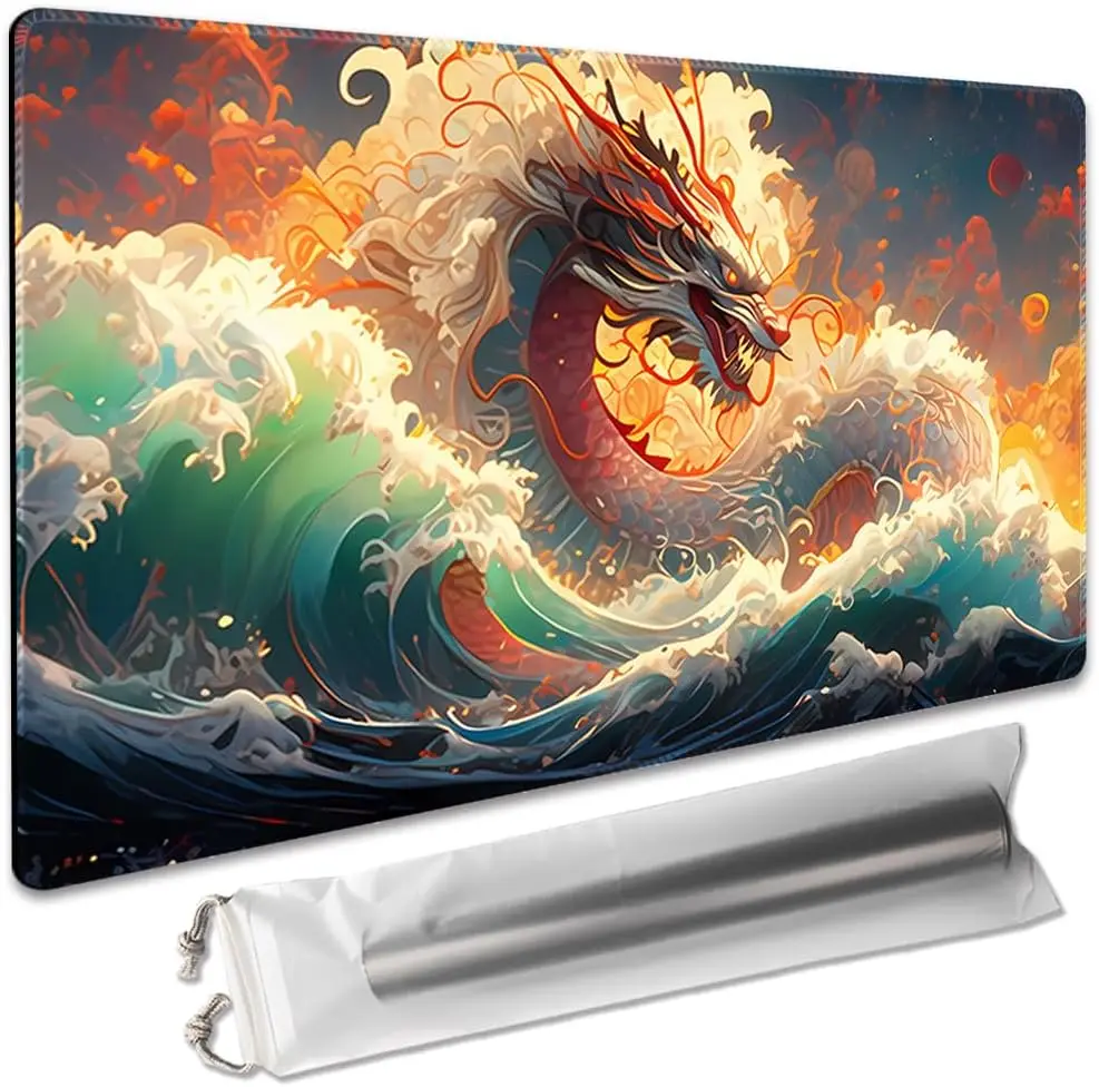

Board Game 14x24in MTG Playmat Compatible for OCG CCG RPG TCG Playmats (Sea Royal Dragon 1)
