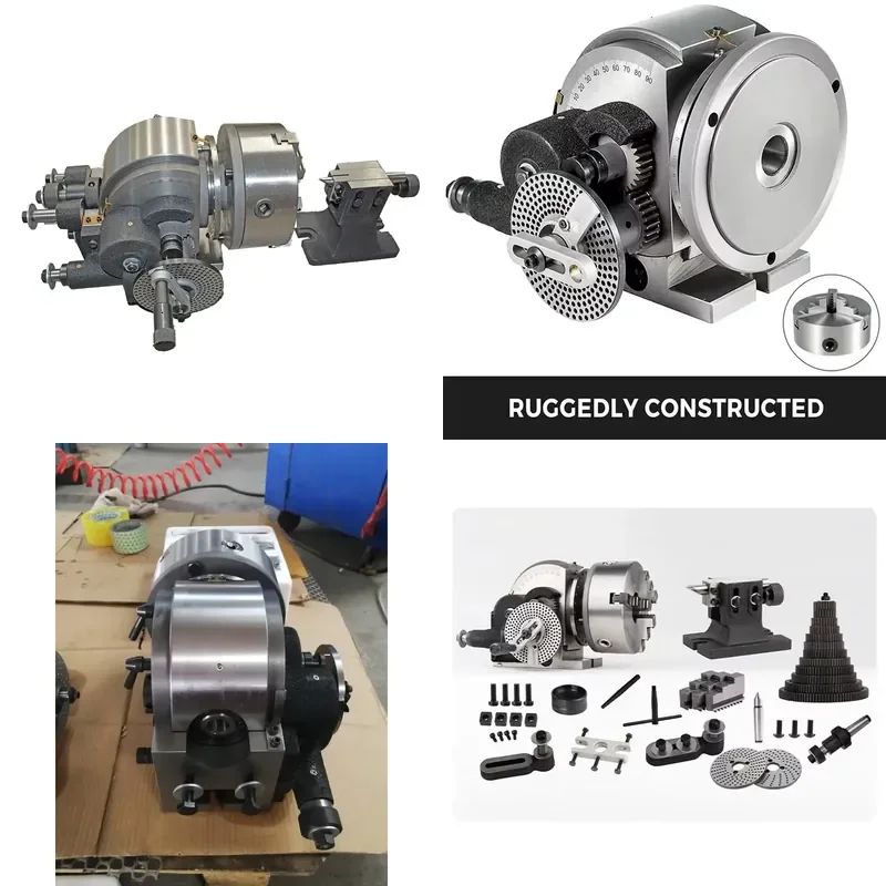 for Semi-automatic 8-inch Indexing Head with Three-Jaw Chuck Spindle Milling Machine Accessory Precision Rotary Table