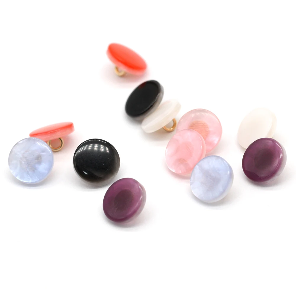 DOTOLLE 20Pcs 11mm Multicolor Round Pearl Shirt Buttons for Clothing Women Blouse Skirts DIY Crafts Handmade Decorations