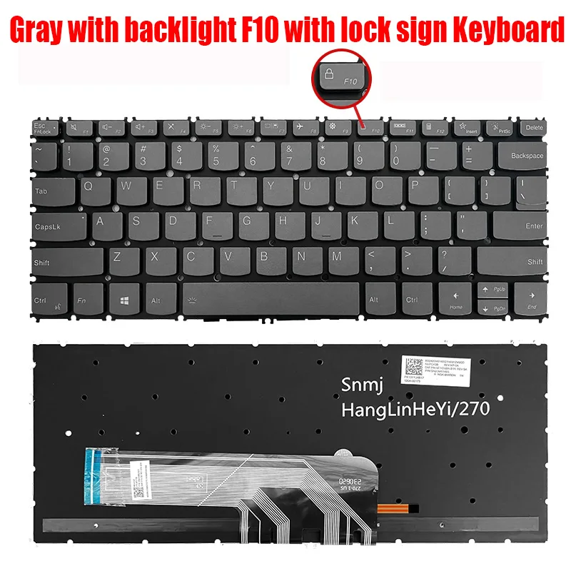 New For Lenovo ThinkBook 13S G2 ITL ARE K3-ITL ACN ITG K4e-ARE120 Laptop US Keyboard With Backlight Notebook Accessories Gray