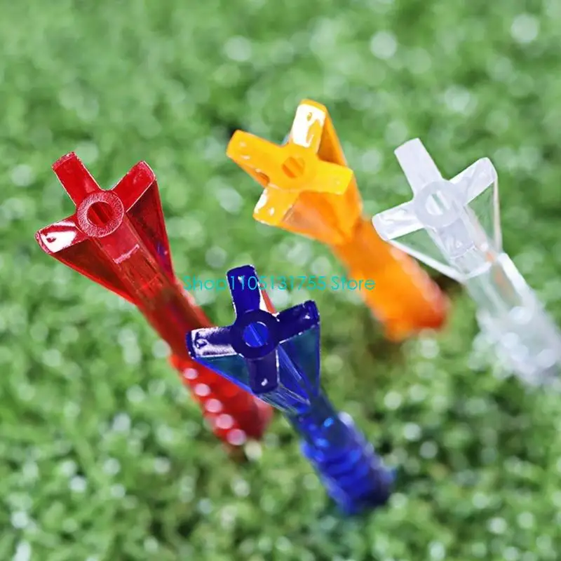K0EF 50Pcs Unbreakable Long Golfs Tees Clear Plastic Golfs Tees Replacement 5 Prongs Head Tees Golfs Training Accessories