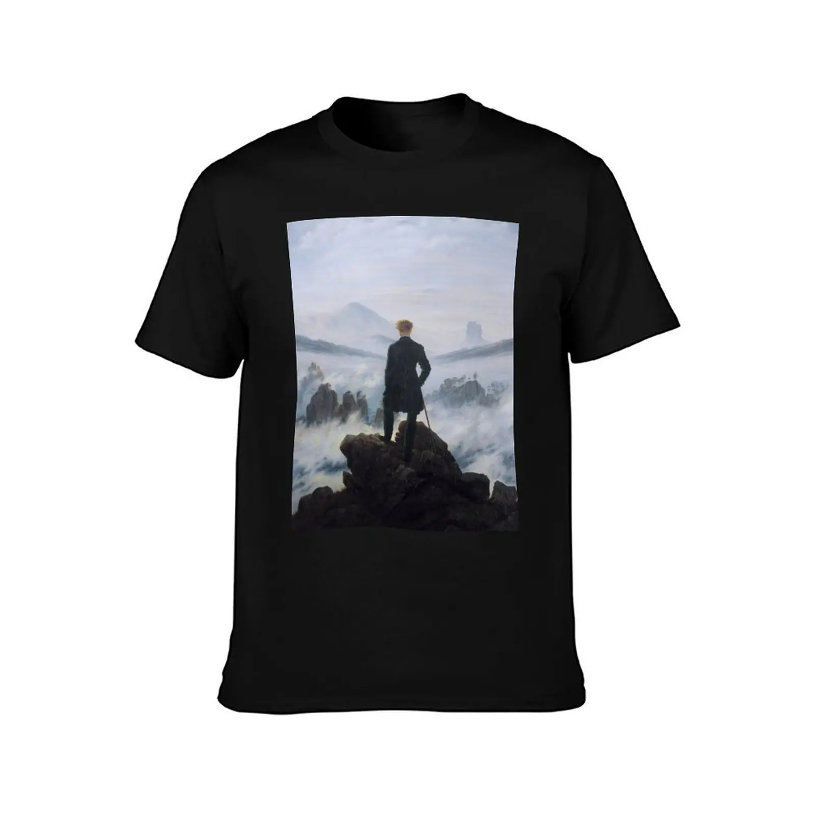 Wanderer above the Sea of Fog - Caspar David Friedrich T-Shirt t shirts for man slim fit T-Shirt