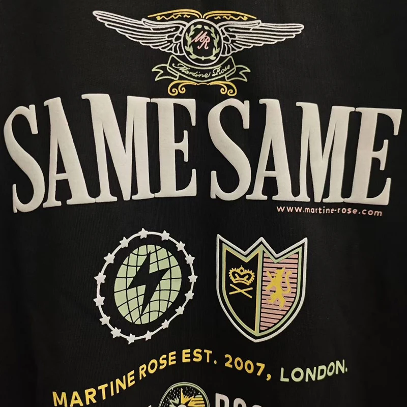 الكلاسيكية خطابات شعار طباعة مارتين روز بلوزات الرجال النساء أفضل نوعية القطن المتضخم الربط التلبيب حواف البلوفرات الجانبية