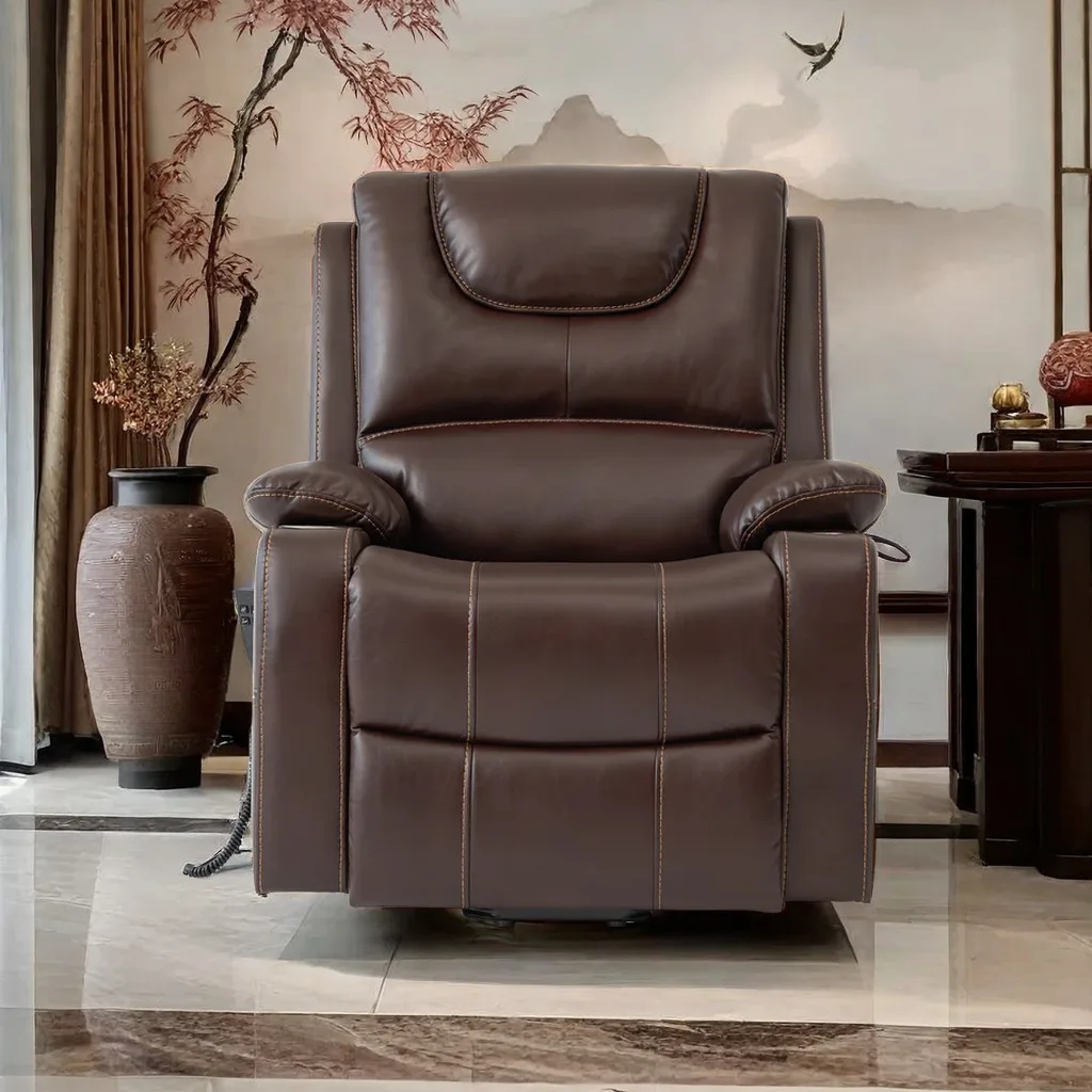 Home Power Microfiber Lift Chair Recliner For Elderly Headrest Power Lumbar Support Lay Flat Recliner Chair