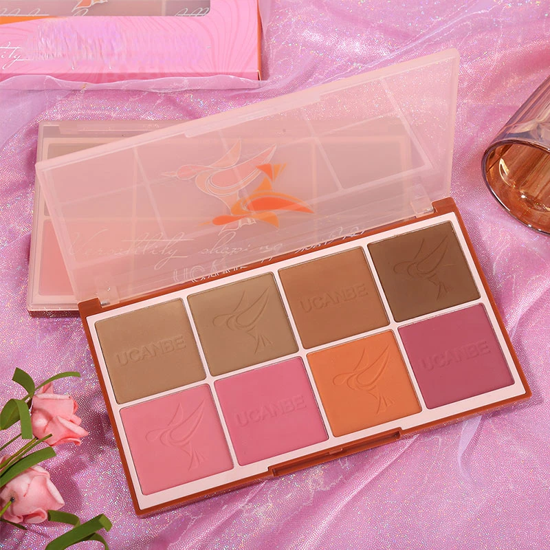 Blush Repair Shadow Makeup Palette 8 Colors Matte Natural Nude Makeup Rouge Milk Tea Caramel Orange Nose Shadow