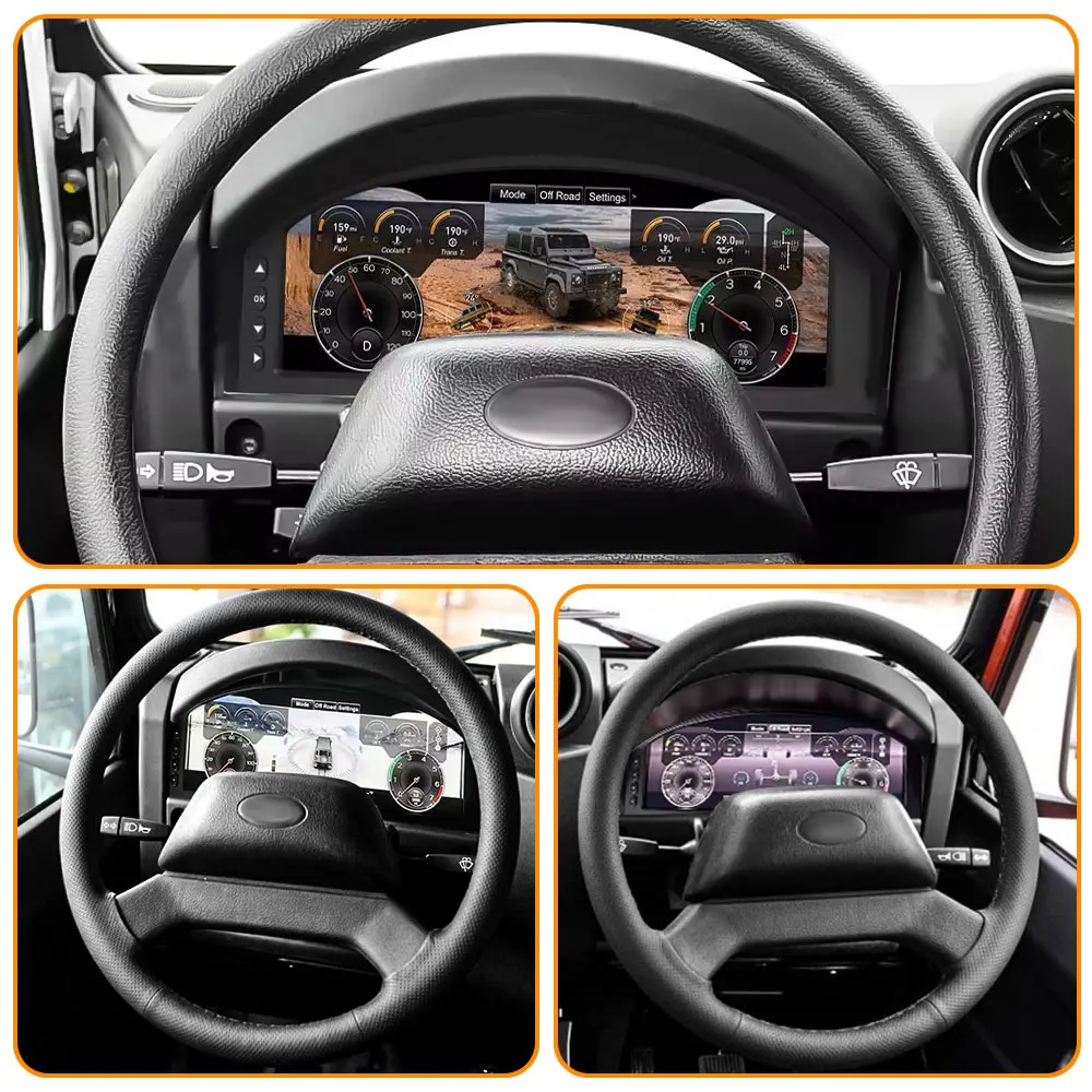 لاند روفر ديفندر 2012 2013 2014 2015 2016 سيارة الرقمية العنقودية 12.3 ''LCD لوحة القيادة الظاهري قمرة القيادة أداة عداد السرعة