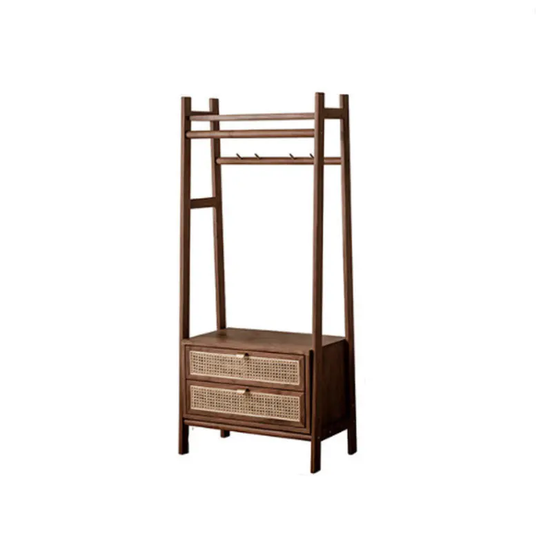 

Solid wood black walnut floor rack modern simple hanger