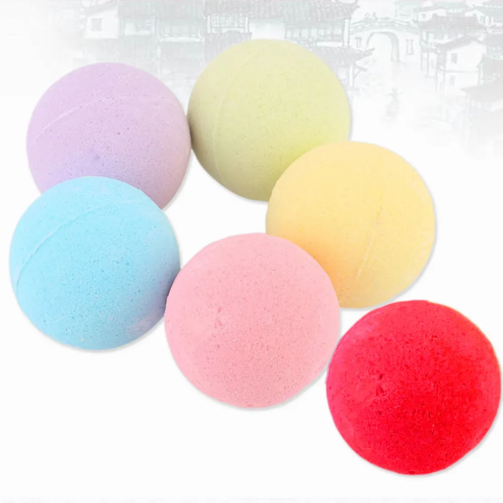 

6Pcs Bath Salt Balls Set Organic Handmade Exfoliating Softening Cuticle Nourishing Skin Bubble Bath Stress Relief Gift