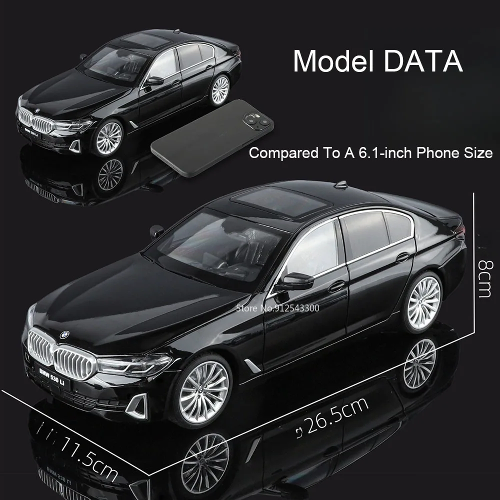 كبير 1:18 530Li XDrive 500K سيارة رياضية لعبة مجسمة سبيكة دييكاست الأبواب مفتوحة امتصاص الصدمات المركبات ديكور المنزل الحلي