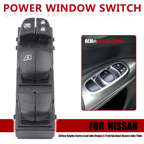 Interruptor de ventana eléctrico de alta calidad para Nissan Sentra 25401-3SH0A 254013 Piezas de automóvil SH0A 25401-3TA5A 25401-3NA0A 25401-3NA0B