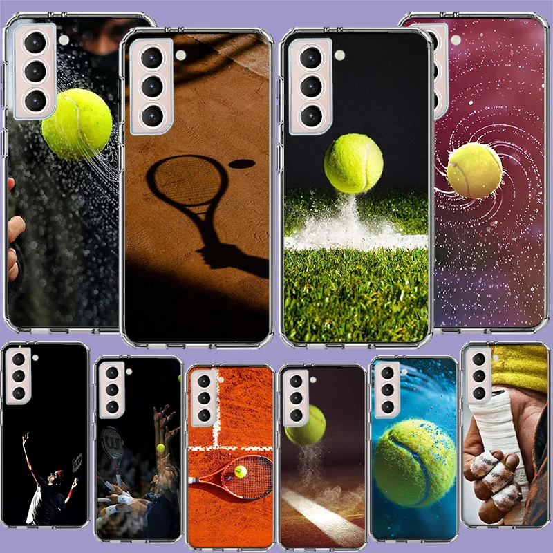 Tennis Racket Tennis Ball Phone Case For Samsung A04S A15 A25 A35 A55 A05S Galaxy S25 S24 FE Note 20 Ultra 10 Lite 9 8 M12 M51 M