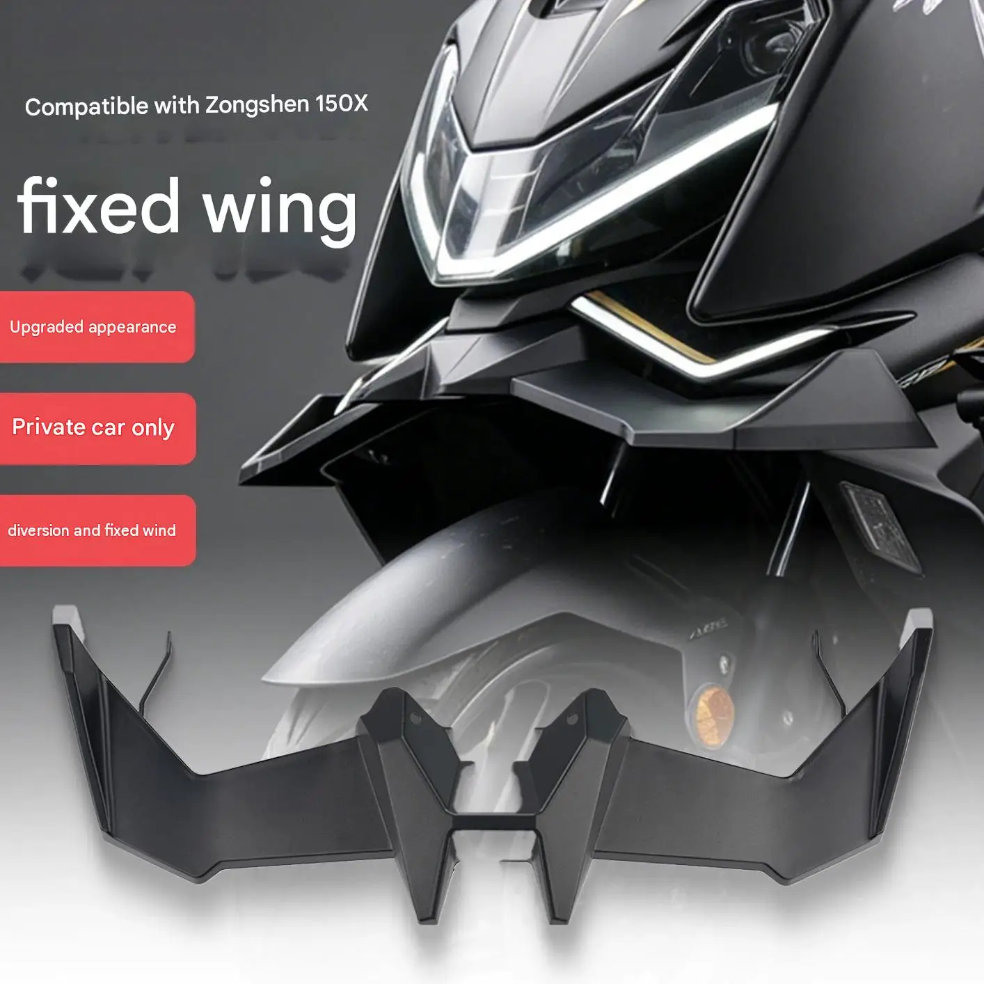 For Zontes 150X Motorcycle Front Lip Spoiler Accessory Practical And Decorative Essential Exterior Style Part