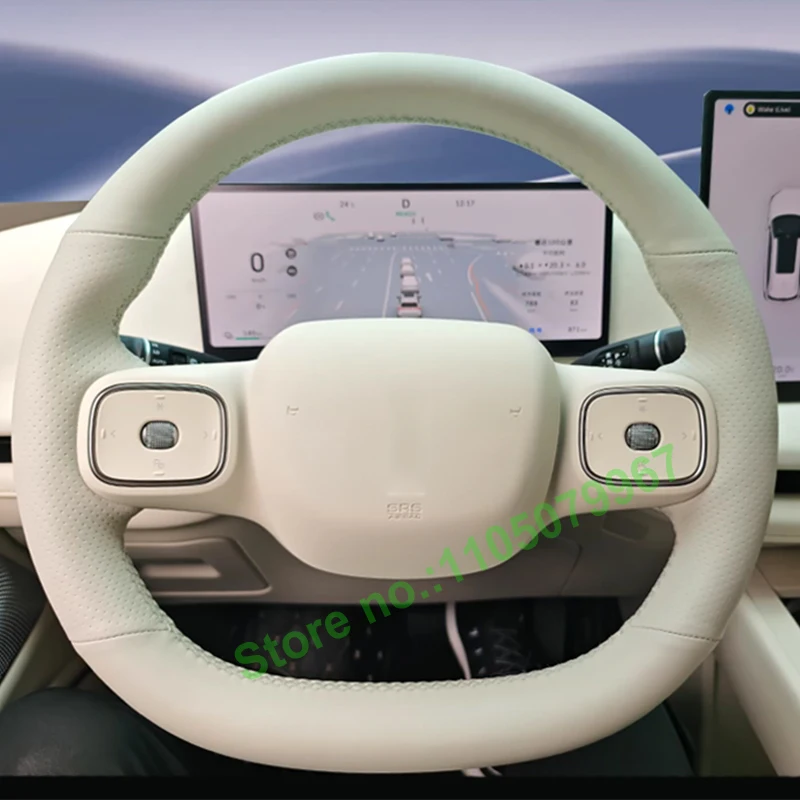 

DIY Hand-Stitched Non-slip Durable PU Leather Car Steering Wheel Cover for WEY 07 2025 Blue Mountain Interior Accessories