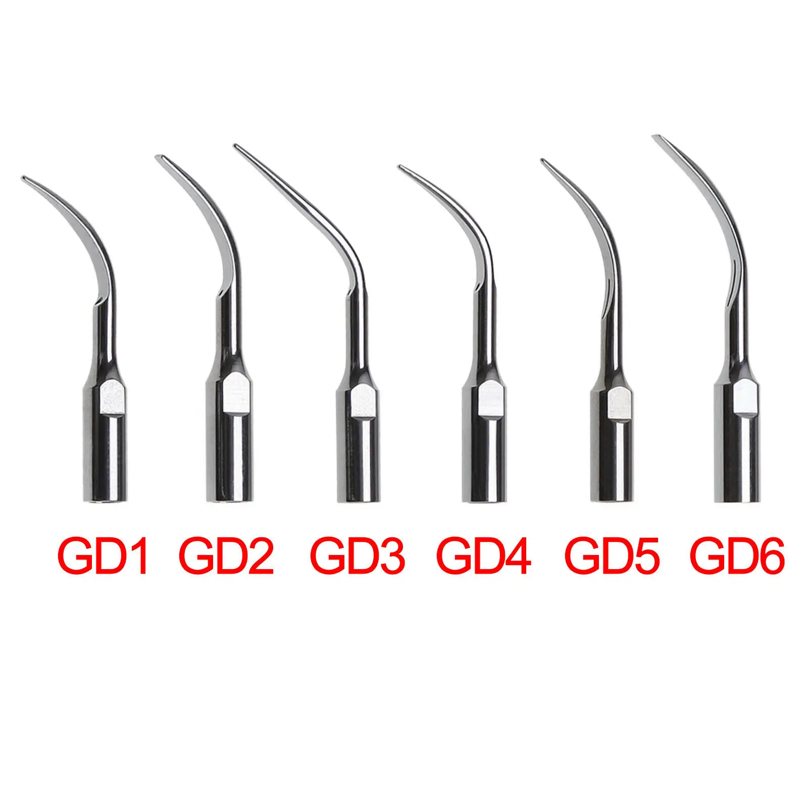 

6Pcs Dental Ultrasonic Piezo Scaler Tips fit DTE Satelec Handpiece GD1-GD6