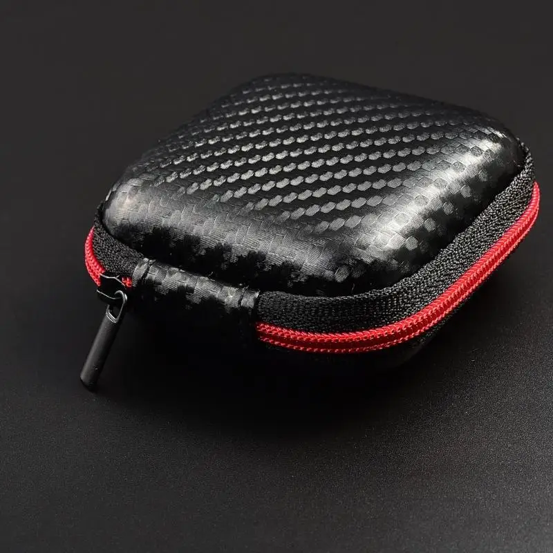 Carbon Fiber Gadget Storage Case Secure Zippers Closures for Mobile Phone Data Cable Small Electronic Accessories - Image 2