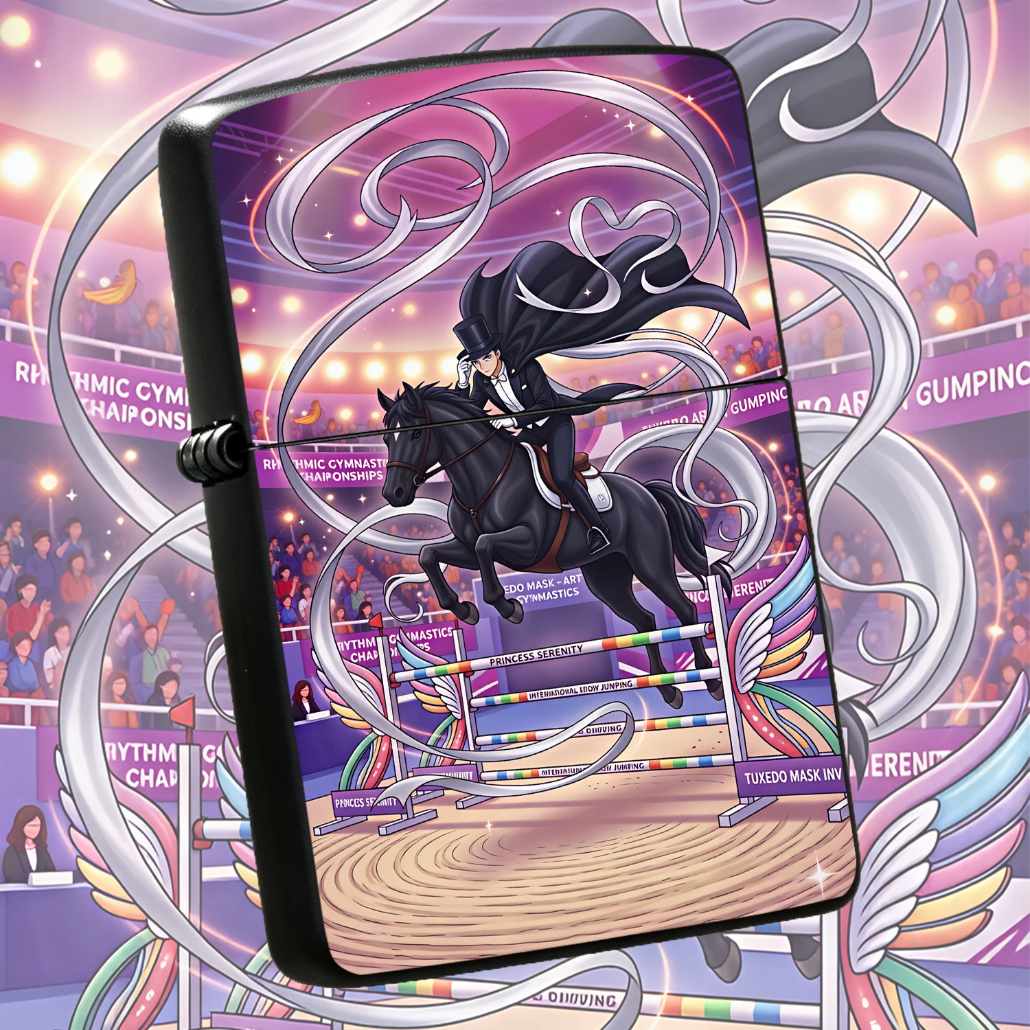 Series Tuxedo Mask Equestrian Show Creative Ornament, Exquisite Stylish Portable Decor For Daily Use, Ideal Collectible Gift Fit For Various Scenes For Anime Fans Interesting And Humorous Lighters