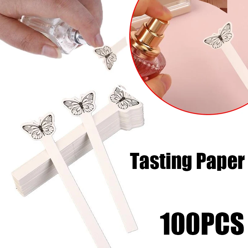 

100PCS Creative Butterfly Shape Testing Aromatherapy Fragrance Perfume Essential Oils Test Tester Paper Strips
